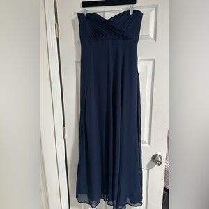 NWT Eva Mendes New York & Company Womens Long Navy Blue Dress Size 12